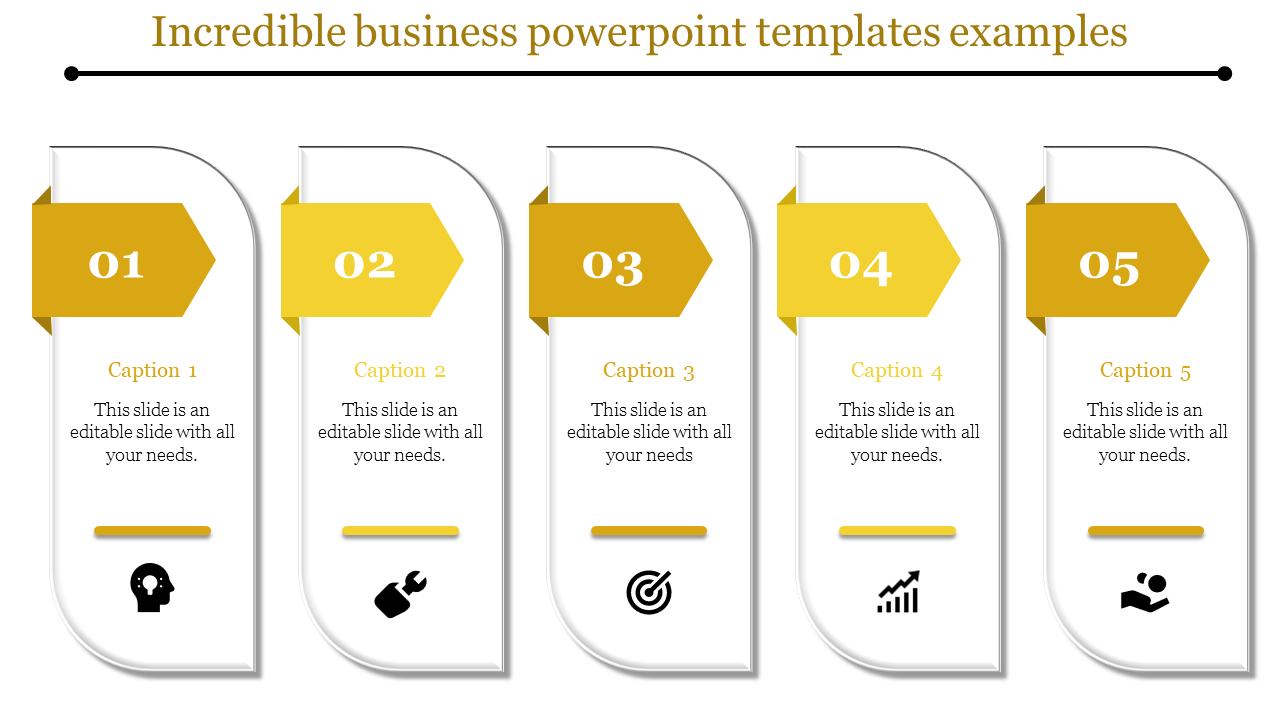 Affordable Business PowerPoint Templates With Five Nodes